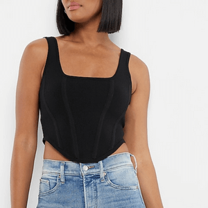 Body Contour Corset Cropped Sweater Tank