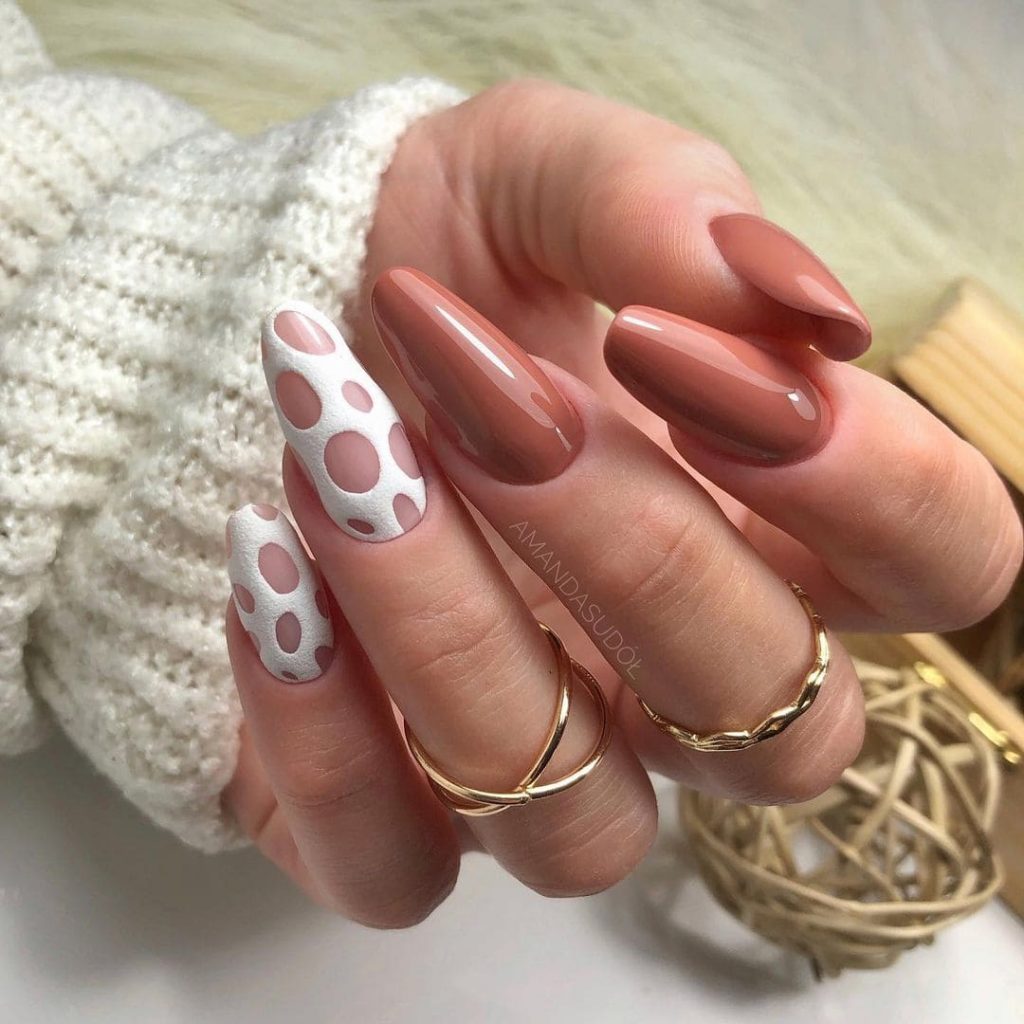 Chocolate Dots Nails