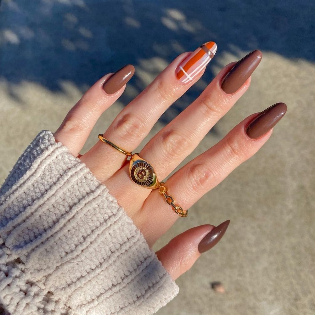 Chocolate Brown nails