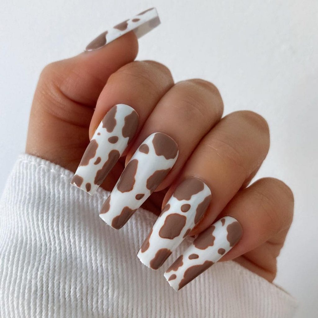 Milky Brown Nails Design