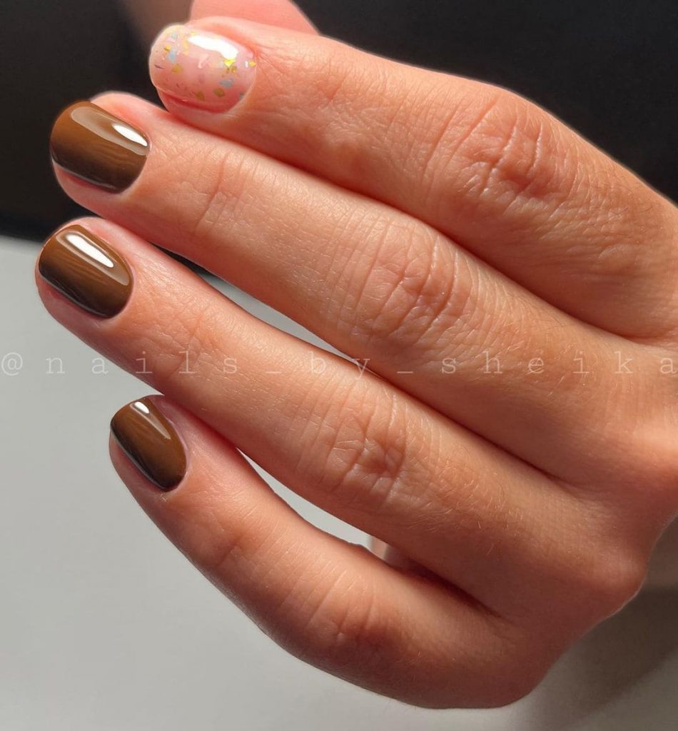 Brown Flake Nails