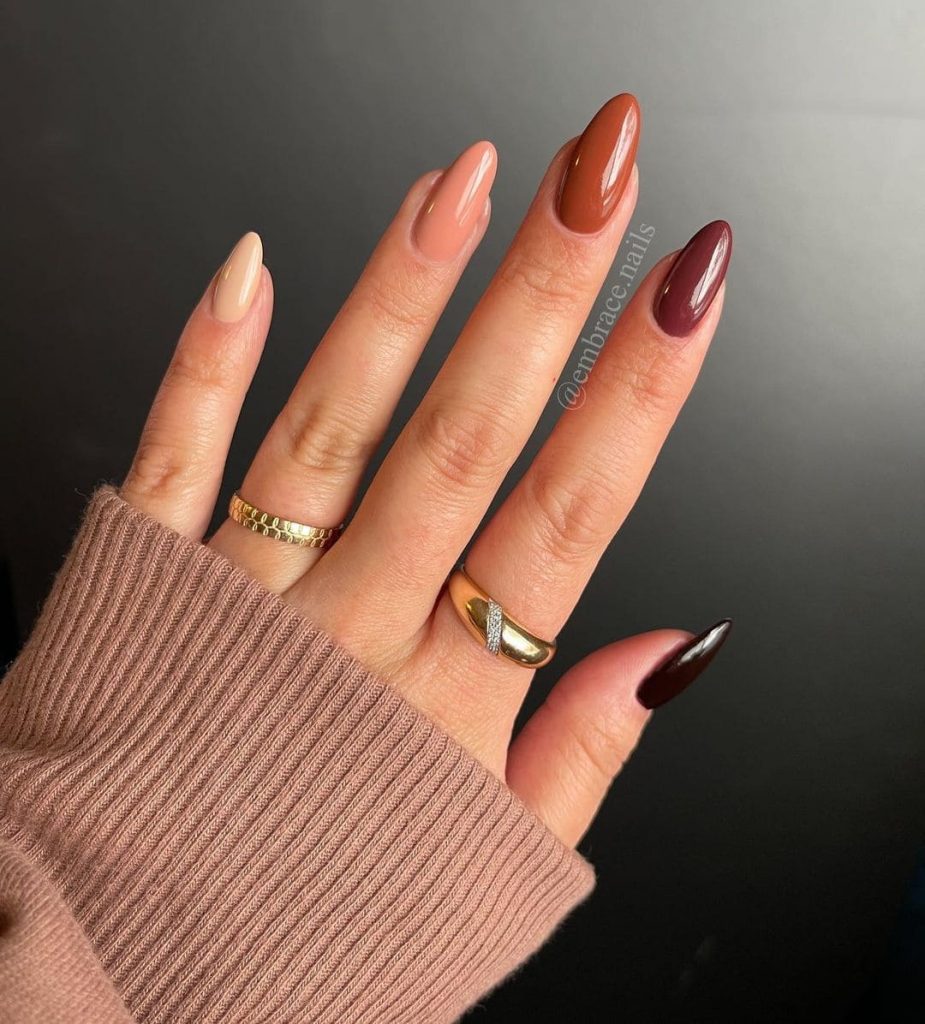 Shades of Mocha Nails