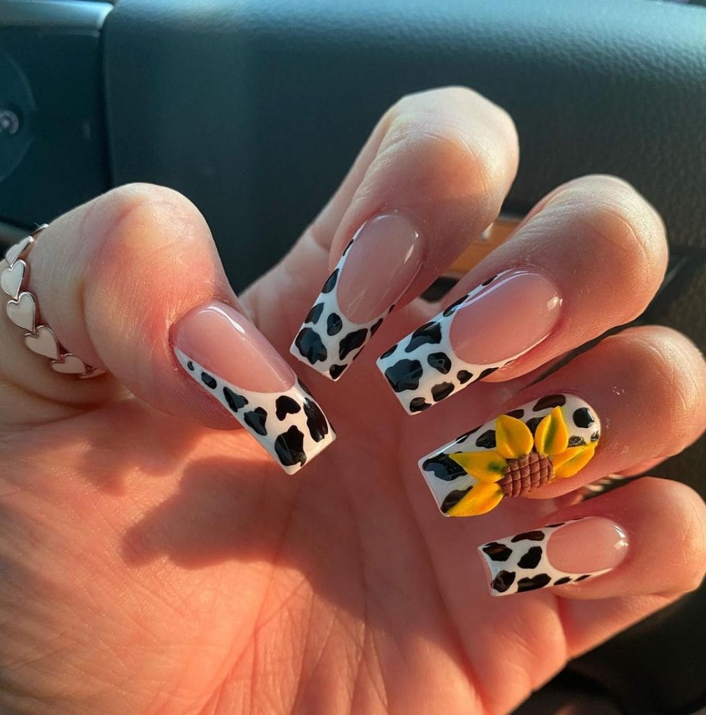 Zebra Print Sunflower Design