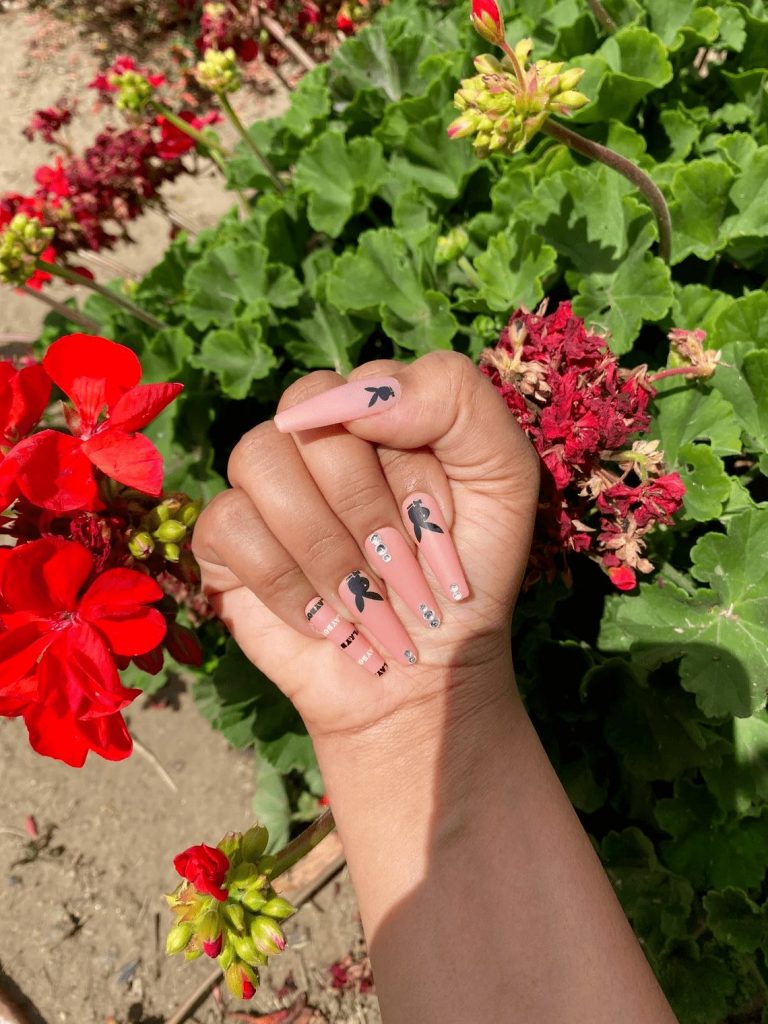 Pink Tunnel Playboy Nails