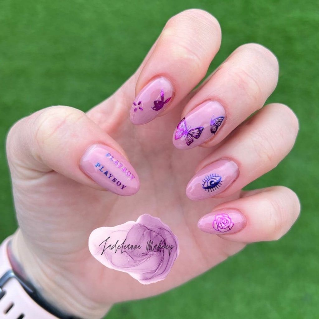 Butterfly playboy Nail Sticker