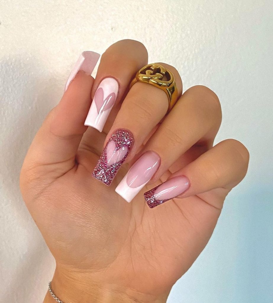 This Pink mix with some glitters will look sexy this valentine