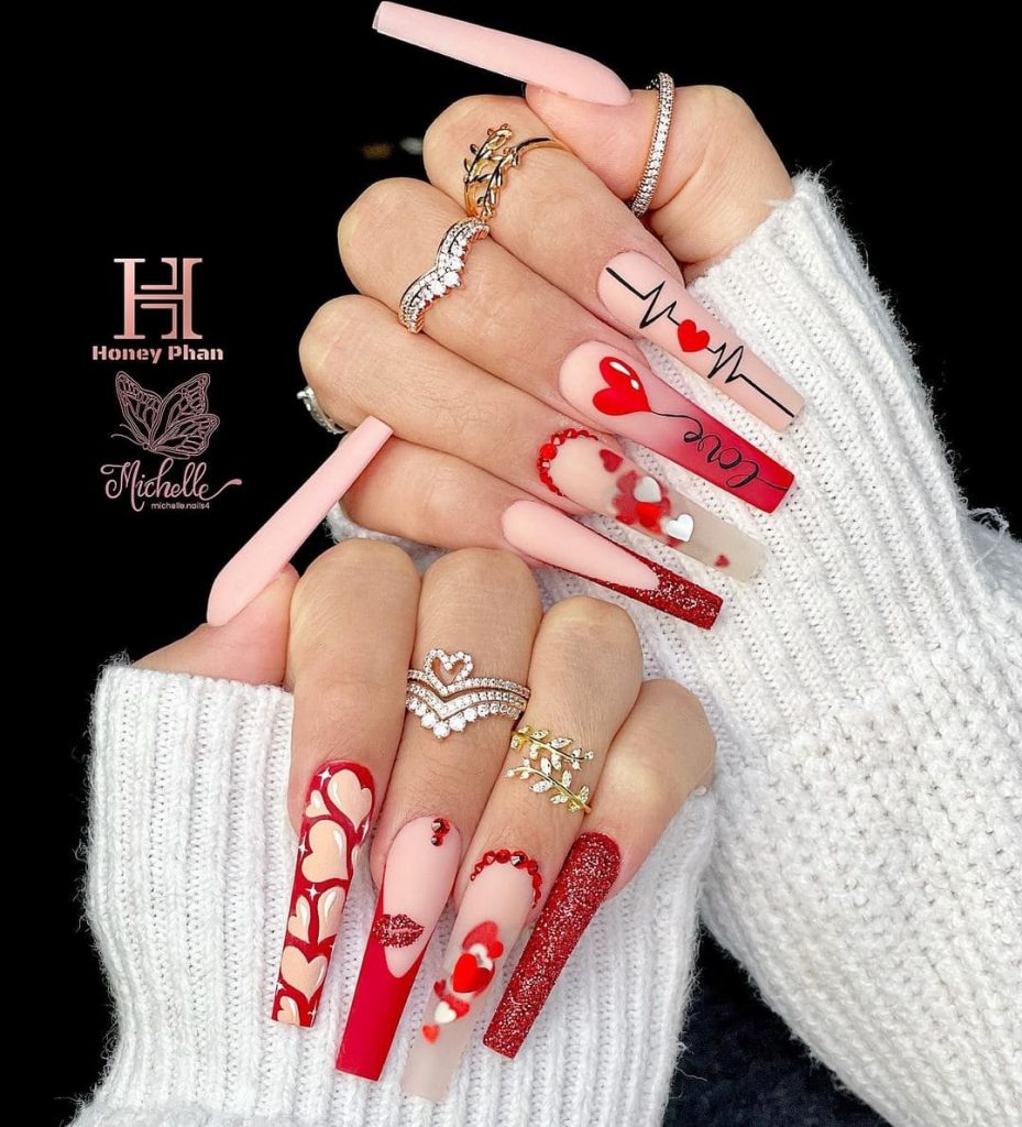 These sexy valentine day nails will illuminate your valentine experience