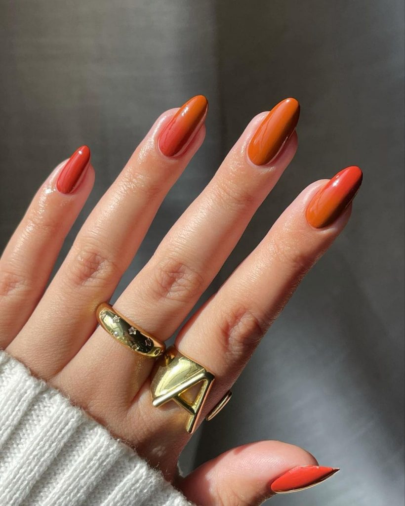 These Cute Unagi Omber Nails for Christmas nail colors inspo