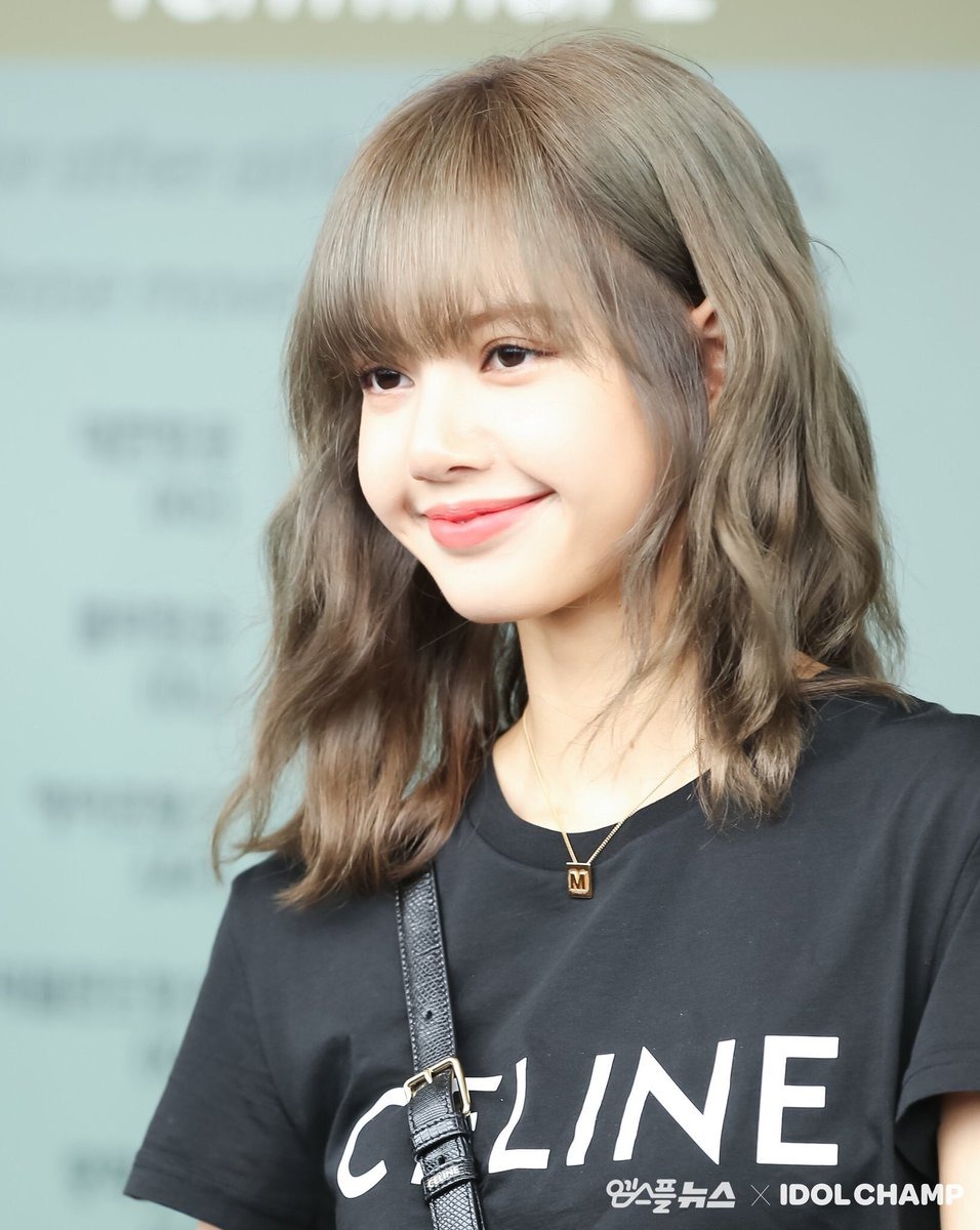 Dark skin Lisa Blackpink new cold brown hair color smoky