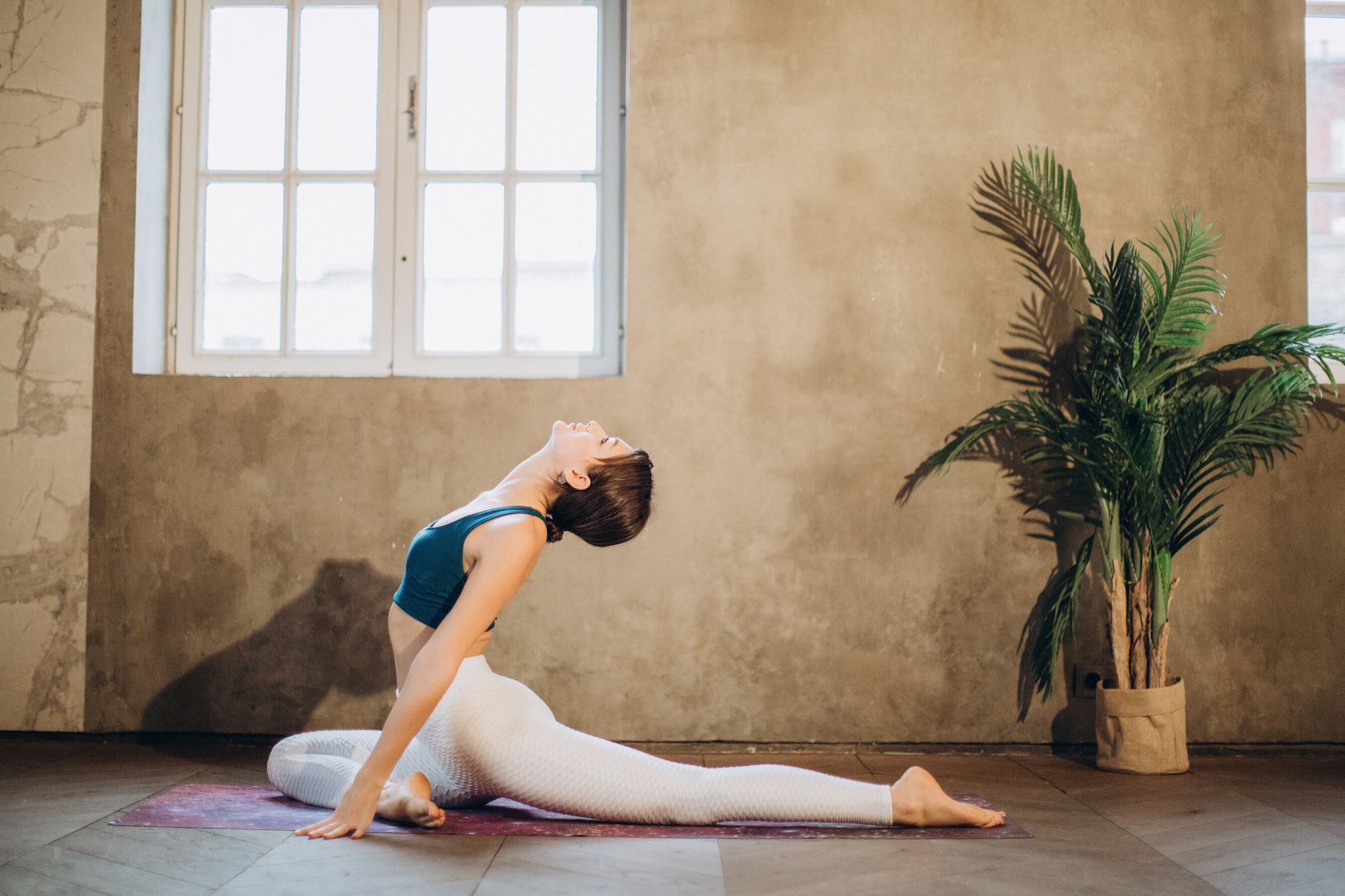 Pigeon yoga pose