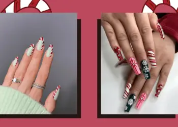 30 Beautiful Christmas Candy Cane Nails You’ll Love