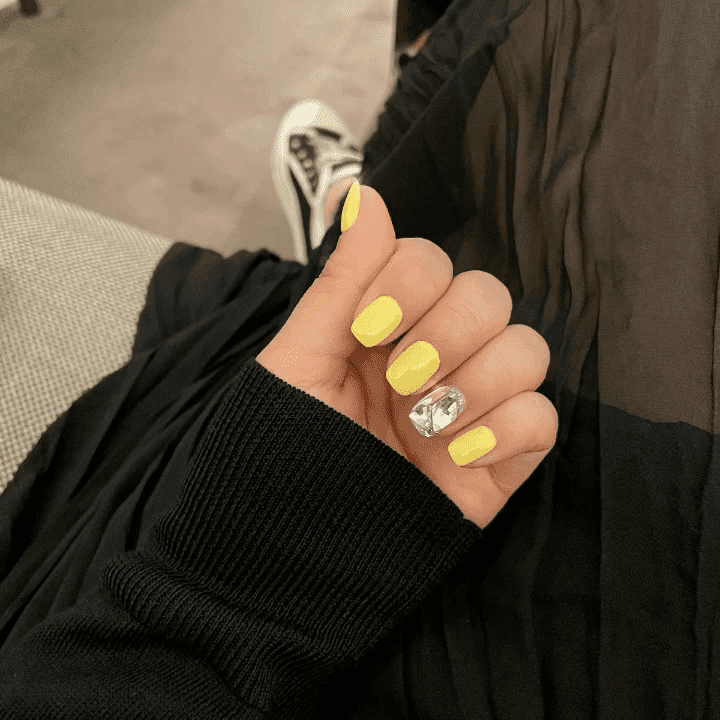 Yellow with Rhinestone 